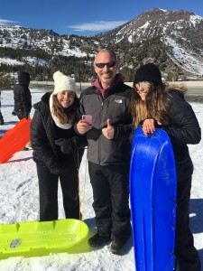 Bianca (Inbound Bolivia 2017-18) and Isa (Inbound Colombia 2017-18) with Scott (District Trainer) – SNOW for the first time!